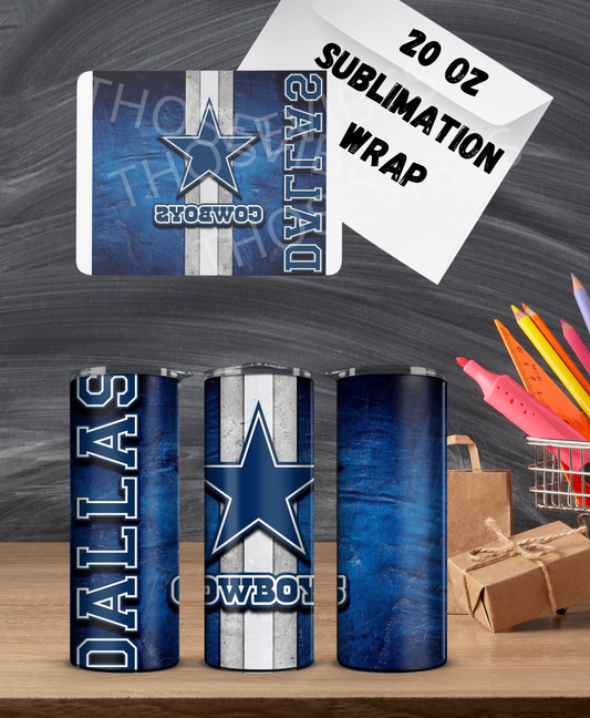 20oz DC blue star sublimation wrap