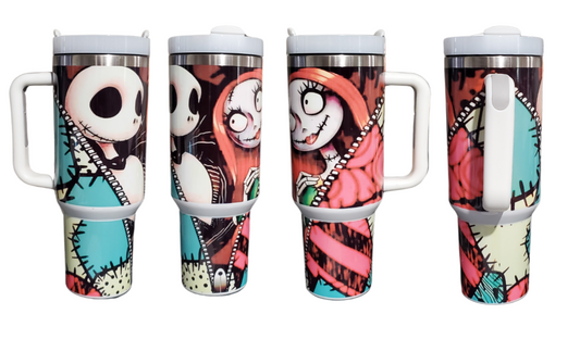 Jack & Sally 40oz H2.0 Tumbler Dupe