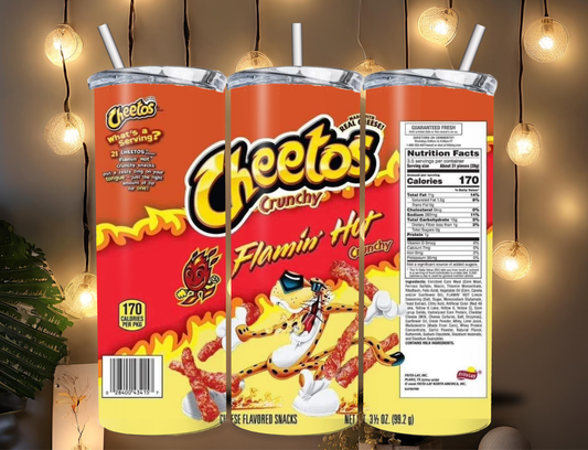 20oz flaming hot cheetos tumbler dupe