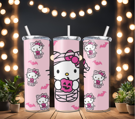 20oz hk kitty mummy tumbler dupe