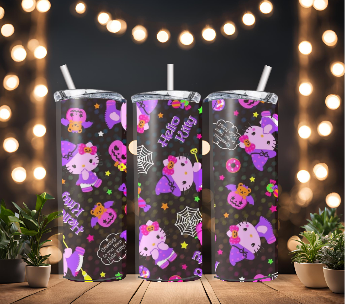 20ozhk kitty purple Halloween tumbler dupe