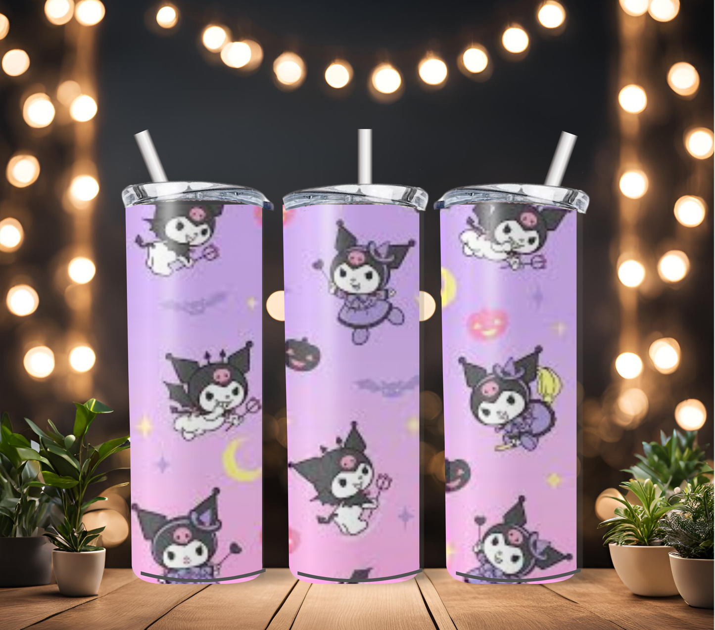 20oz Kuromi ombre tumbler dupe